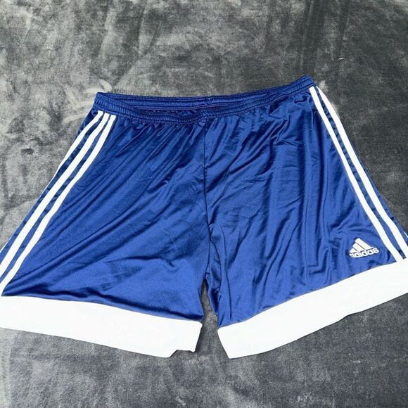 Men’s Adidas 2xl blue and white athletic shorts - Picture 1 of 3